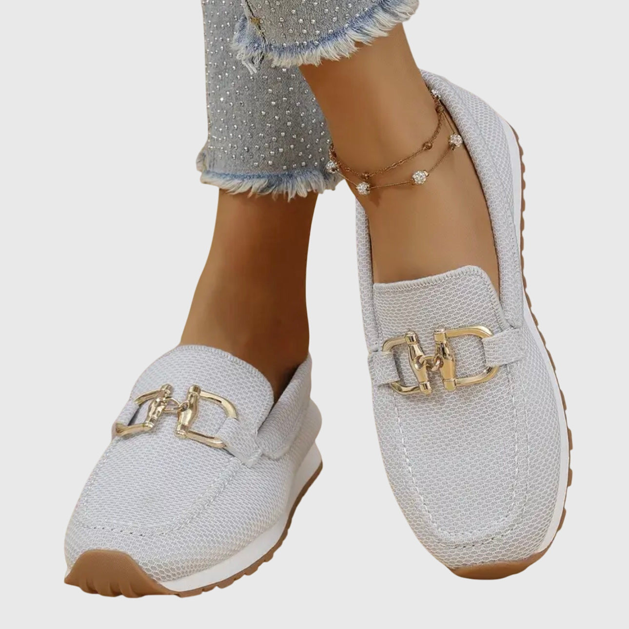 Women's Cushioned Loafers - Soft Leather Flats
