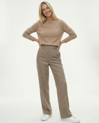 Women's Wool Trousers - Tailored High Waist Pants