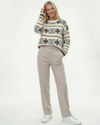Women's Wool Trousers - Tailored High Waist Pants