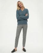 Women's Wool Trousers - Tailored High Waist Pants