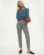 Women's Wool Trousers - Tailored High Waist Pants
