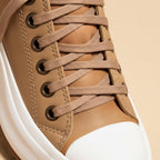 Women's Platform Sneakers - Chunky Sole Canvas Trainers