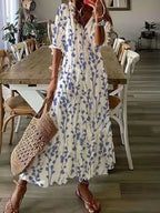 Thea Women's Floral Print Maxi Dress - Relaxed Summer Fit