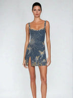 Women's Celestia Mini Dress | Beaded Sequin Cocktail Dress