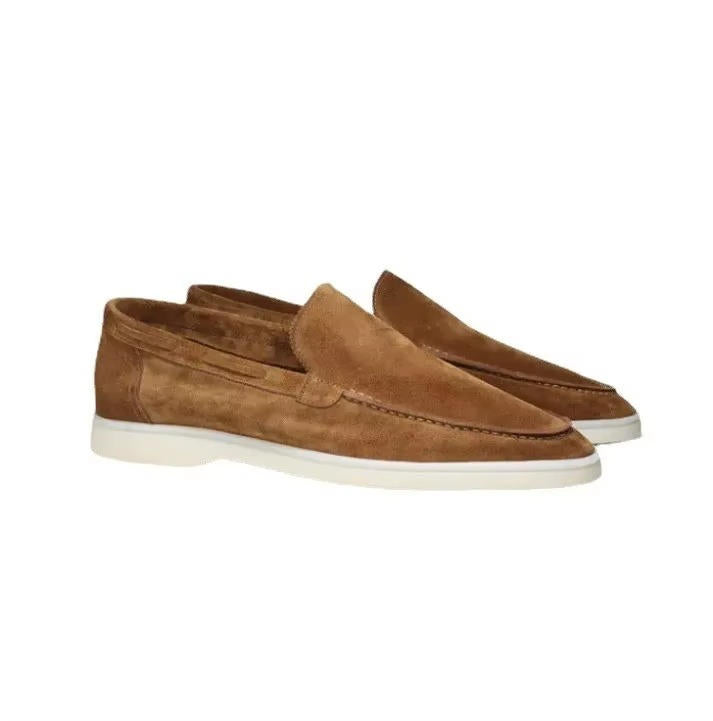 Men's Suede Loafers - Boat Shoe Style Moccasins