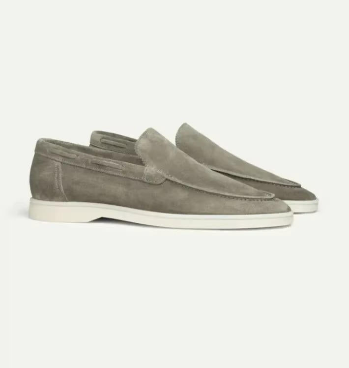 Men's Suede Loafers - Boat Shoe Style Moccasins