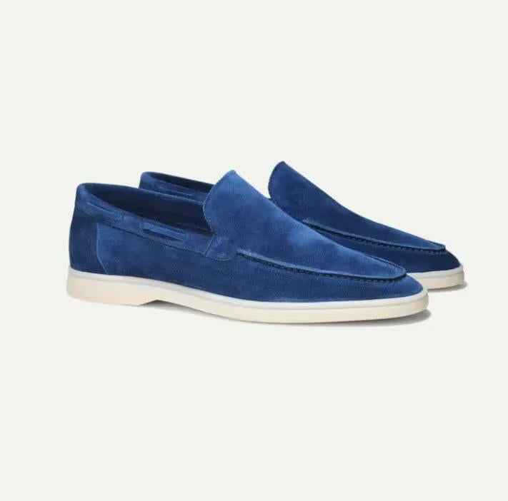 Men's Suede Loafers - Boat Shoe Style Moccasins