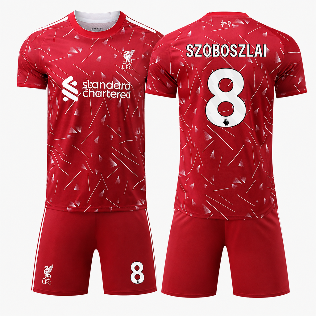 Liverpool 26/27 Home Football Kit – Salah, Wirtz, Szoboszlai