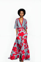 Women's V-Neck Floral Wrap Maxi Dress | Romantic Summer Style