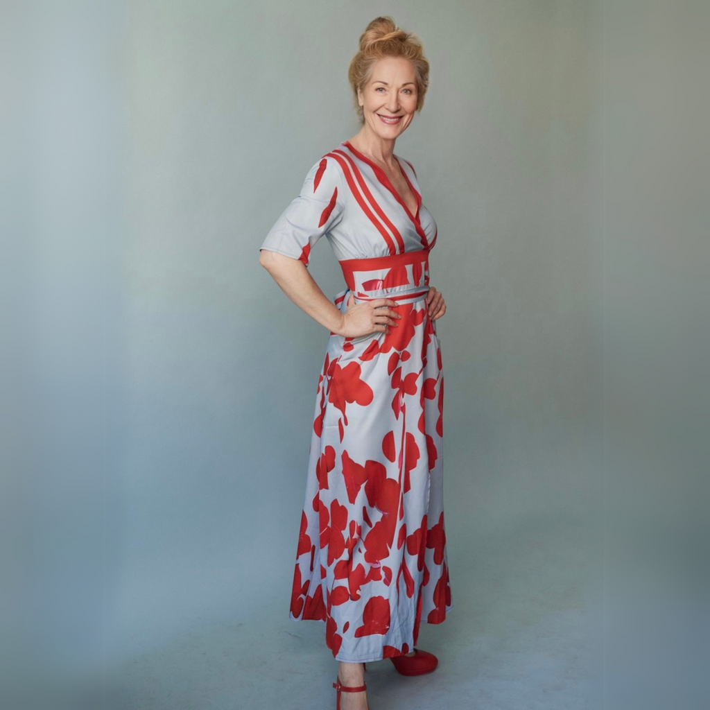 Women's V-Neck Floral Wrap Maxi Dress | Romantic Summer Style
