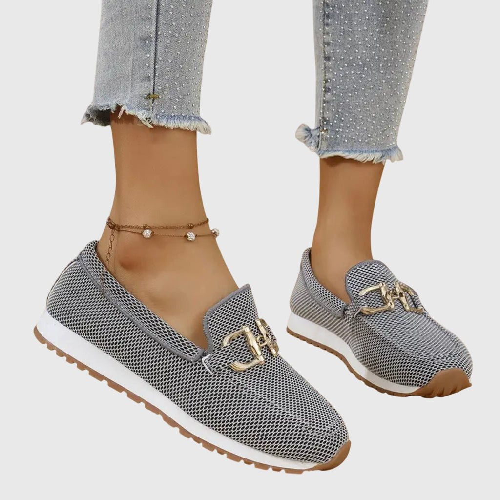 Women's Cushioned Loafers - Soft Leather Flats