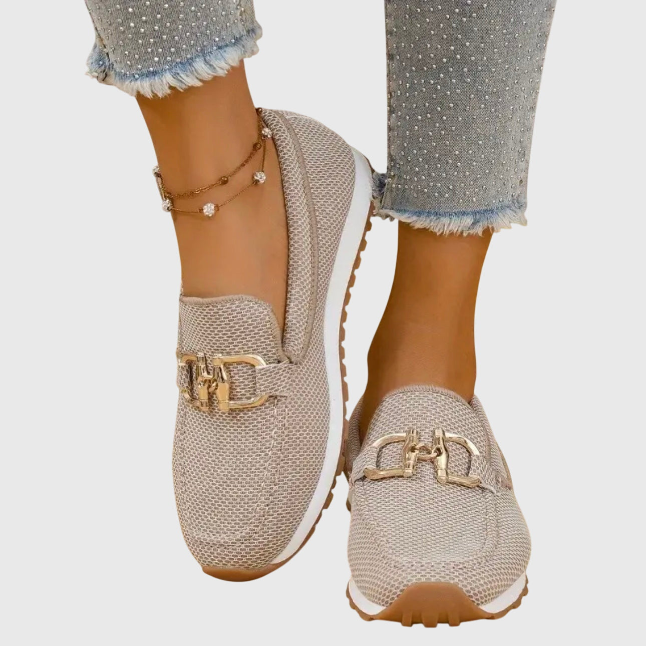 Women's Cushioned Loafers - Soft Leather Flats