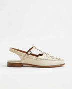 Women's Slingback Woven Loafers - Leather Huarache Flats