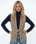 Women's Knit Vest - Sleeveless Cable Pullover