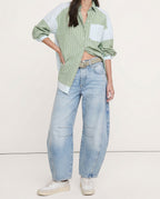 Women's Leopard Print Wide Leg Jeans - High Rise Denim
