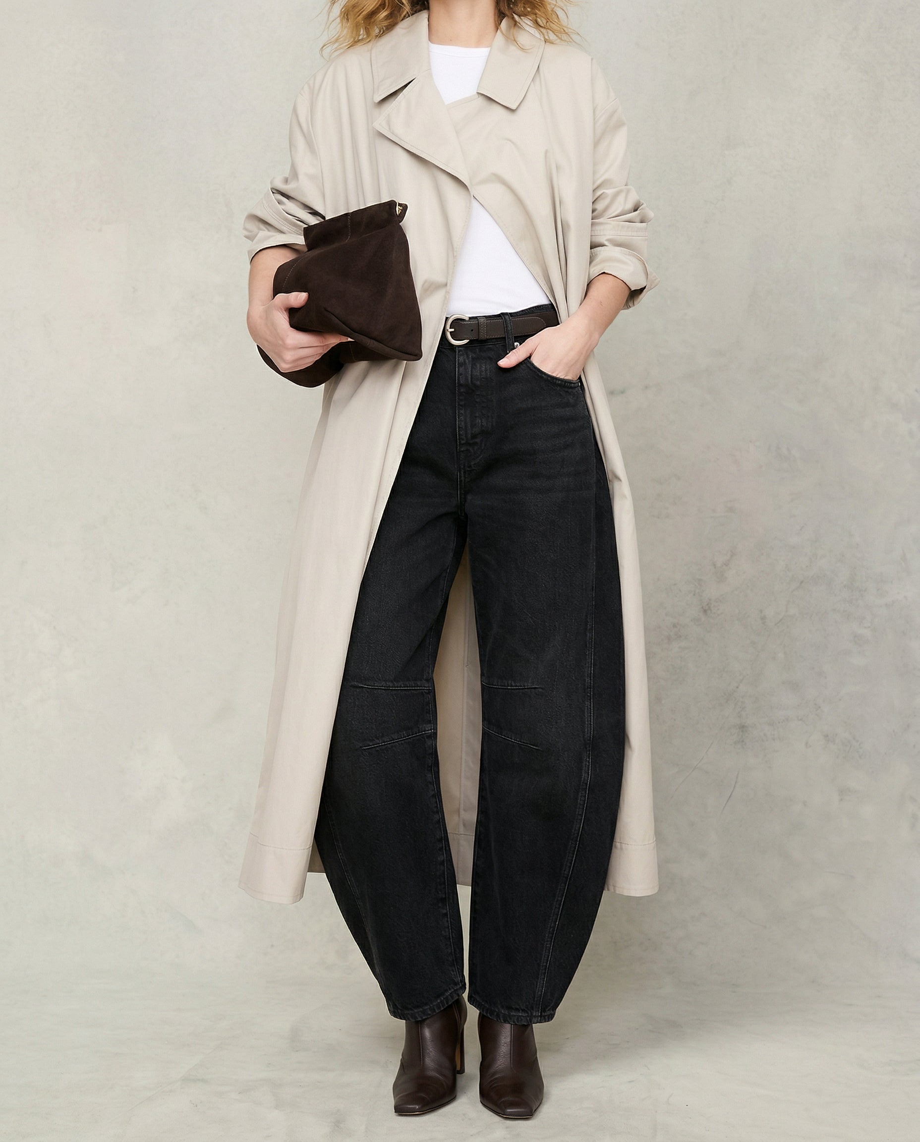 Women's Leopard Print Wide Leg Jeans - High Rise Denim