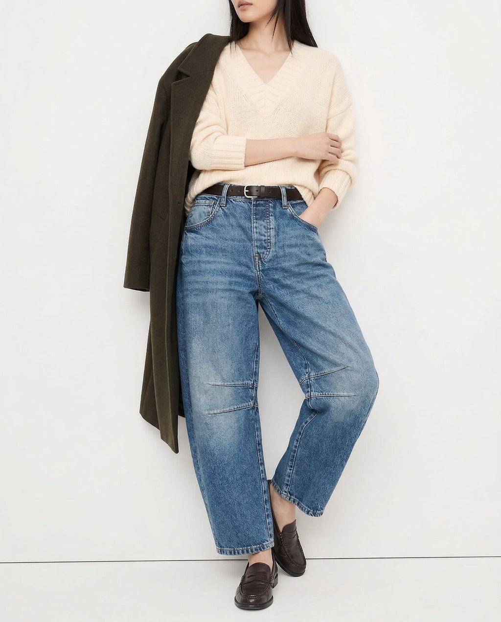 Women's Leopard Print Wide Leg Jeans - High Rise Denim