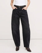 Women's Leopard Print Wide Leg Jeans - High Rise Denim