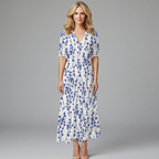 Thea Women's Floral Print Maxi Dress - Relaxed Summer Fit