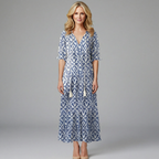 Thea Women's Floral Print Maxi Dress - Relaxed Summer Fit
