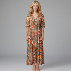 Thea Women's Floral Print Maxi Dress - Relaxed Summer Fit