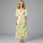 Thea Women's Floral Print Maxi Dress - Relaxed Summer Fit