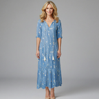 Thea Women's Floral Print Maxi Dress - Relaxed Summer Fit