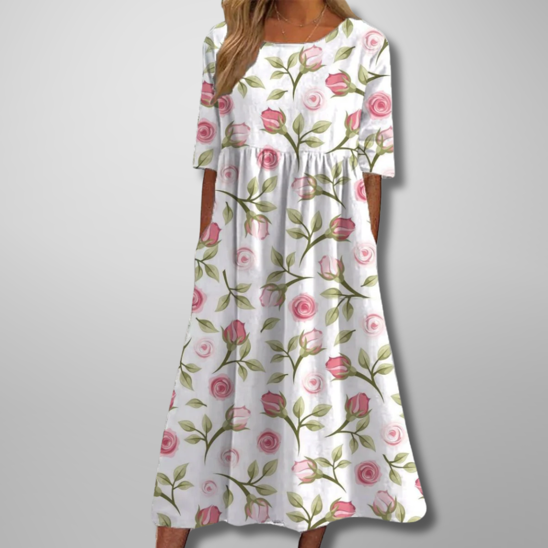 Women's Floral Empire Waist Maxi Dress | Romantic Summer Style
