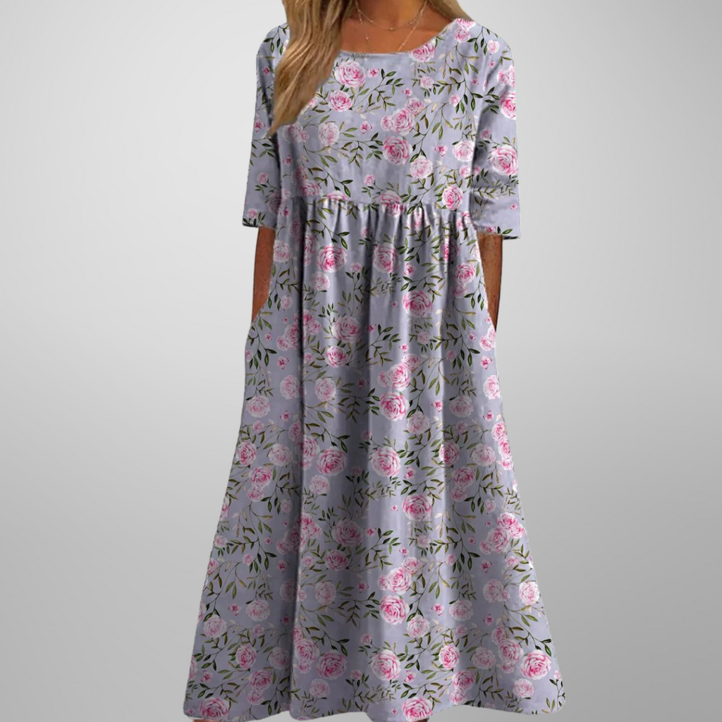 Women's Floral Empire Waist Maxi Dress | Romantic Summer Style