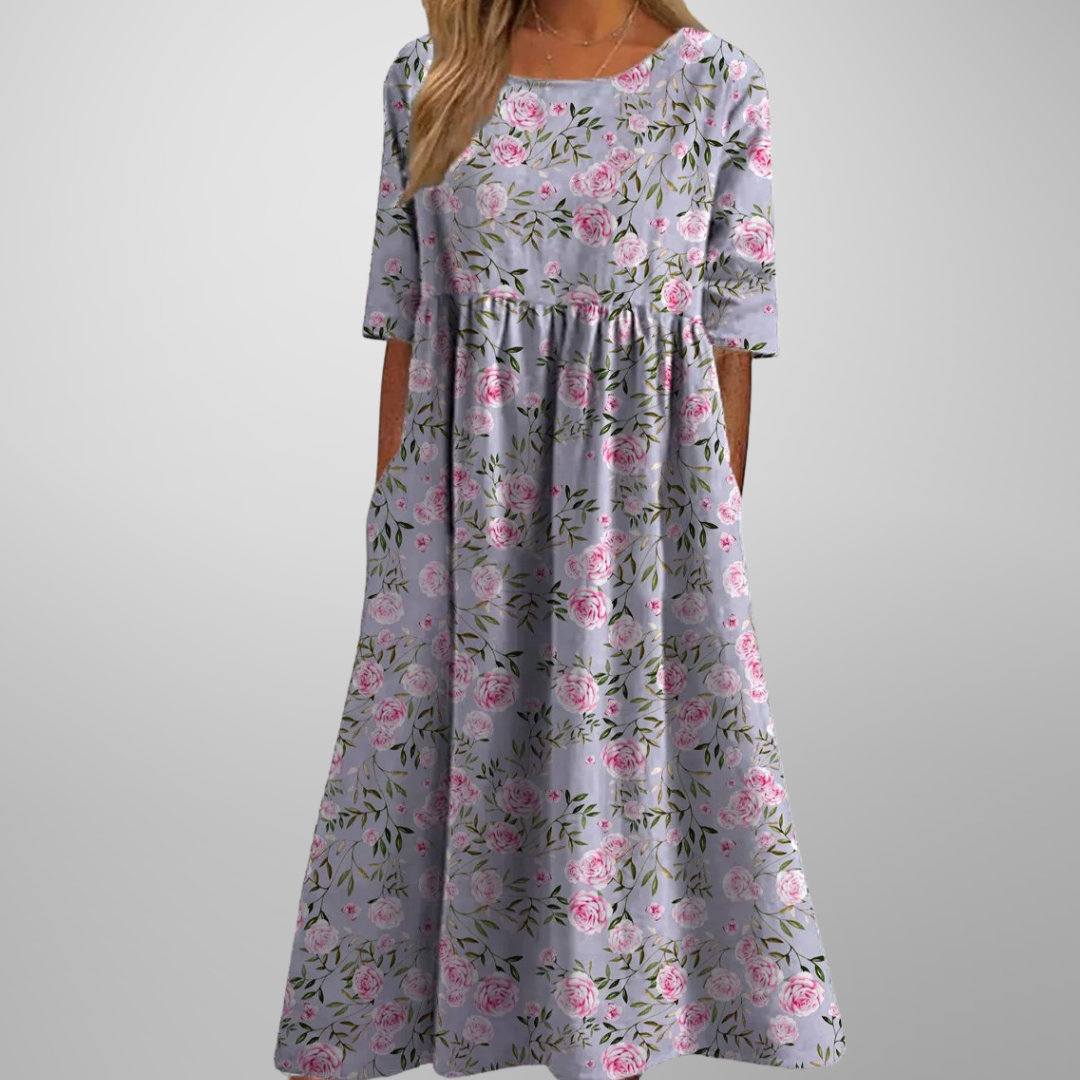 Women's Floral Empire Waist Maxi Dress | Romantic Summer Style