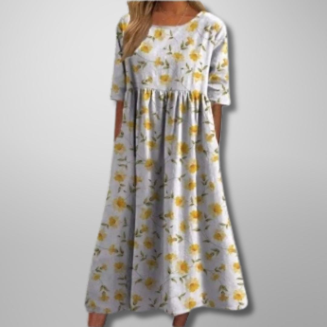 Women's Floral Empire Waist Maxi Dress | Romantic Summer Style