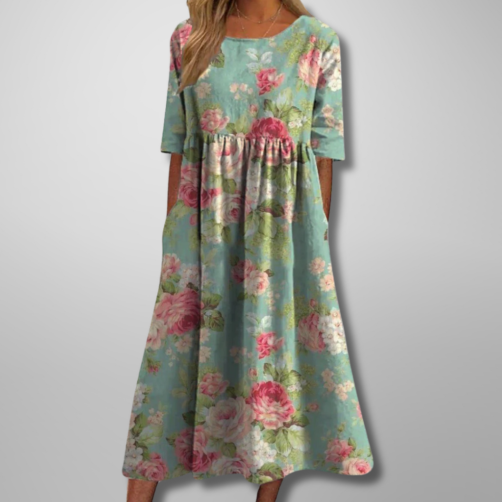 Women's Floral Empire Waist Maxi Dress | Romantic Summer Style