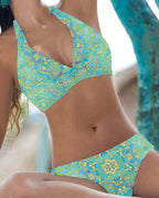 Addie | Women's High Waist Bikini Set with Halter Top