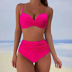 Thea | Women's High Waist Bikini Set with Push-Up Top