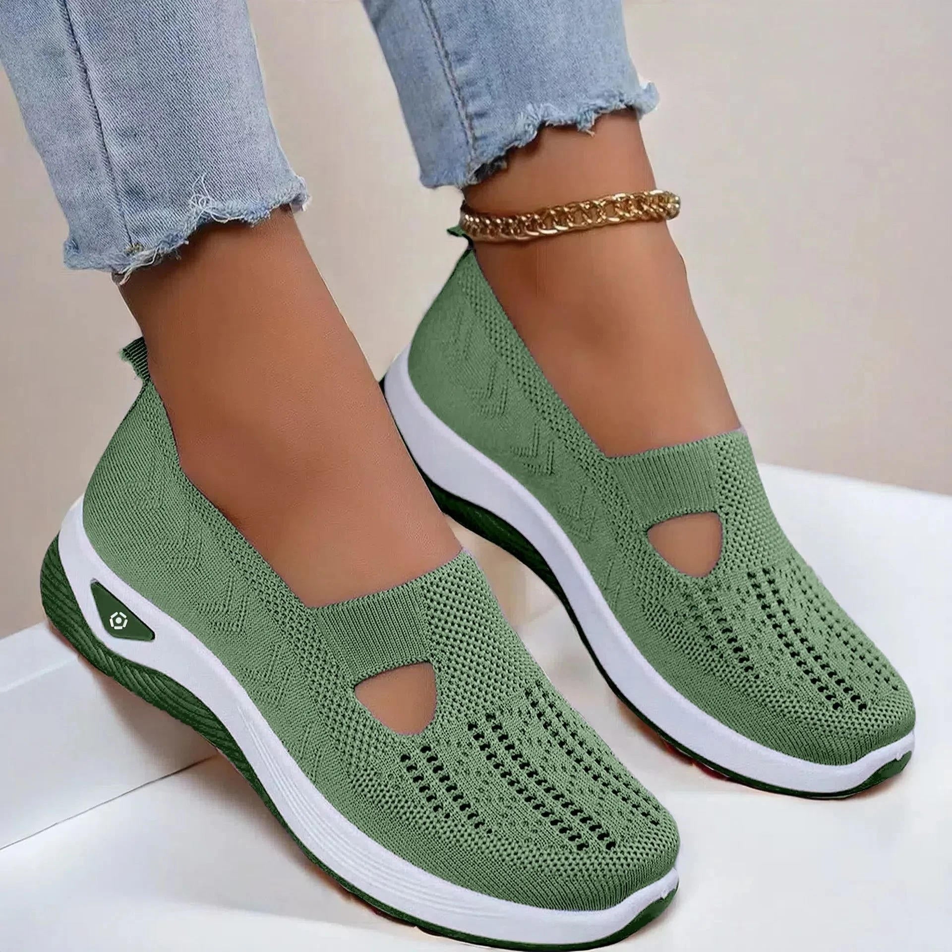 Women's Orthopedic Sneakers - Slip On Walking Trainers