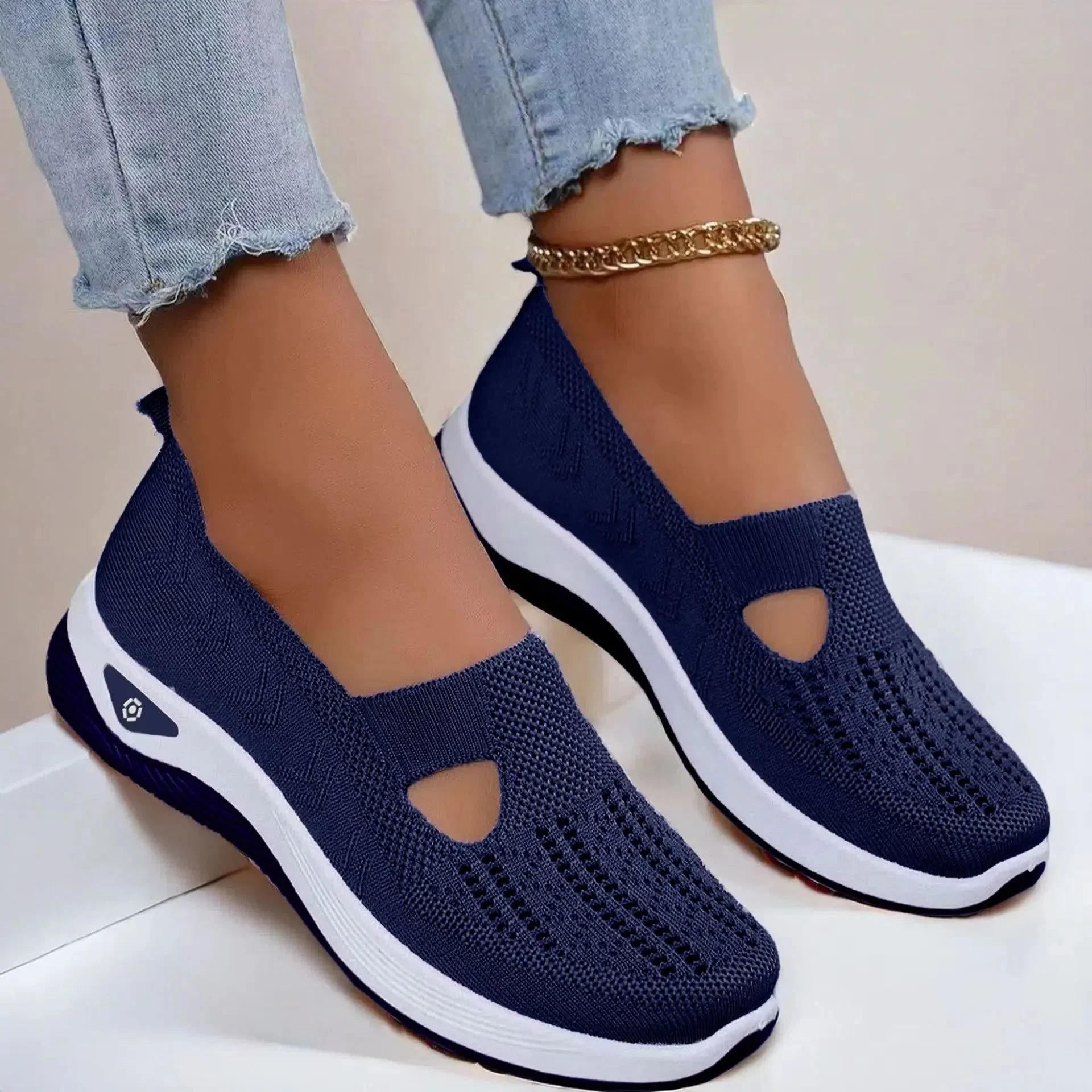 Women's Orthopedic Sneakers - Slip On Walking Trainers
