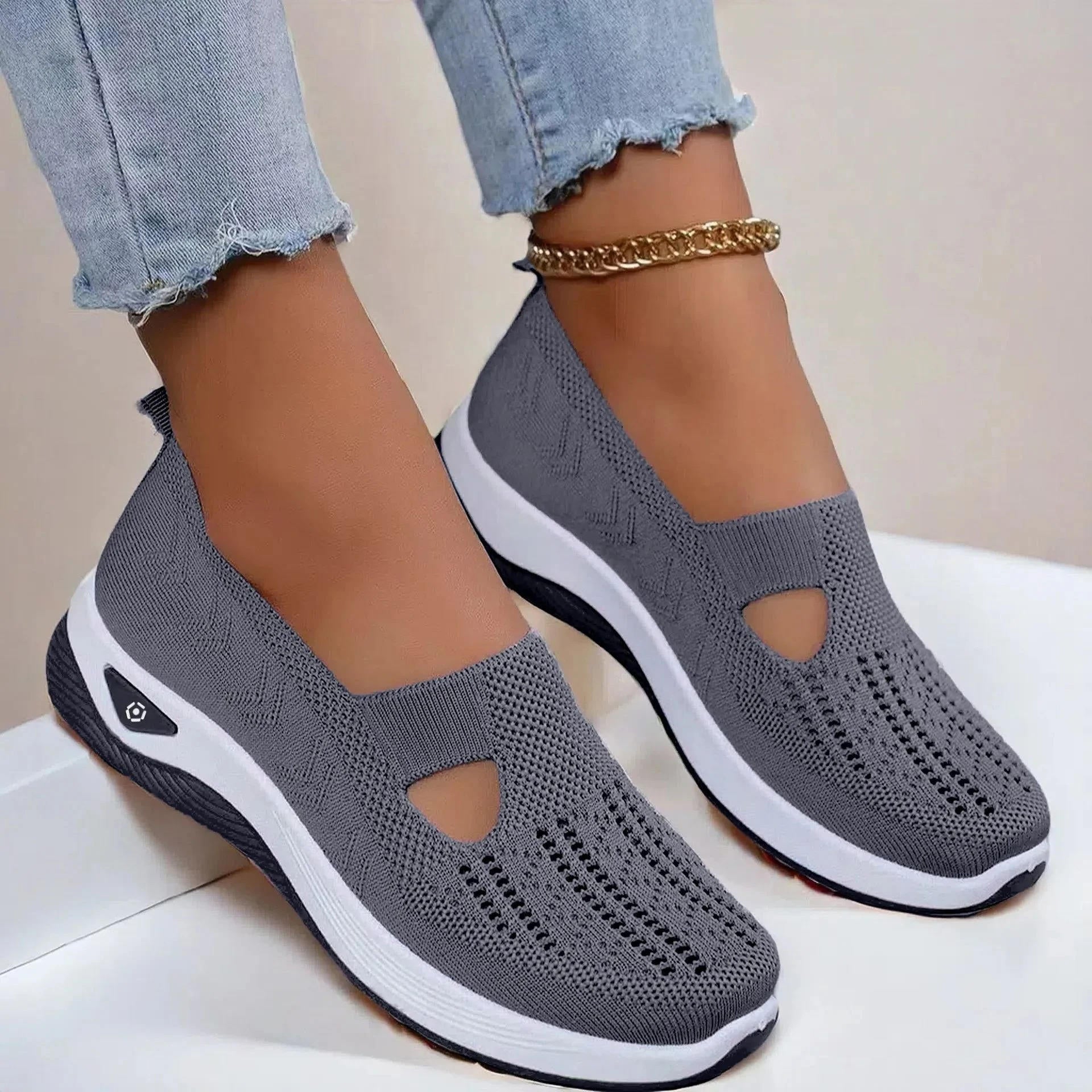 Women's Orthopedic Sneakers - Slip On Walking Trainers