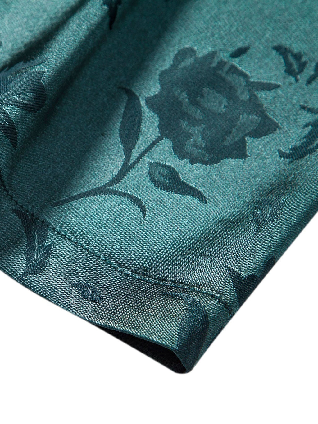 Men's Dark Floral Shirt - Black Rose Print Button Up