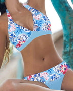 Addie | Women's High Waist Bikini Set with Halter Top