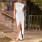 Women's One Shoulder Maxi Dress | Elegant Asymmetric Silhouette