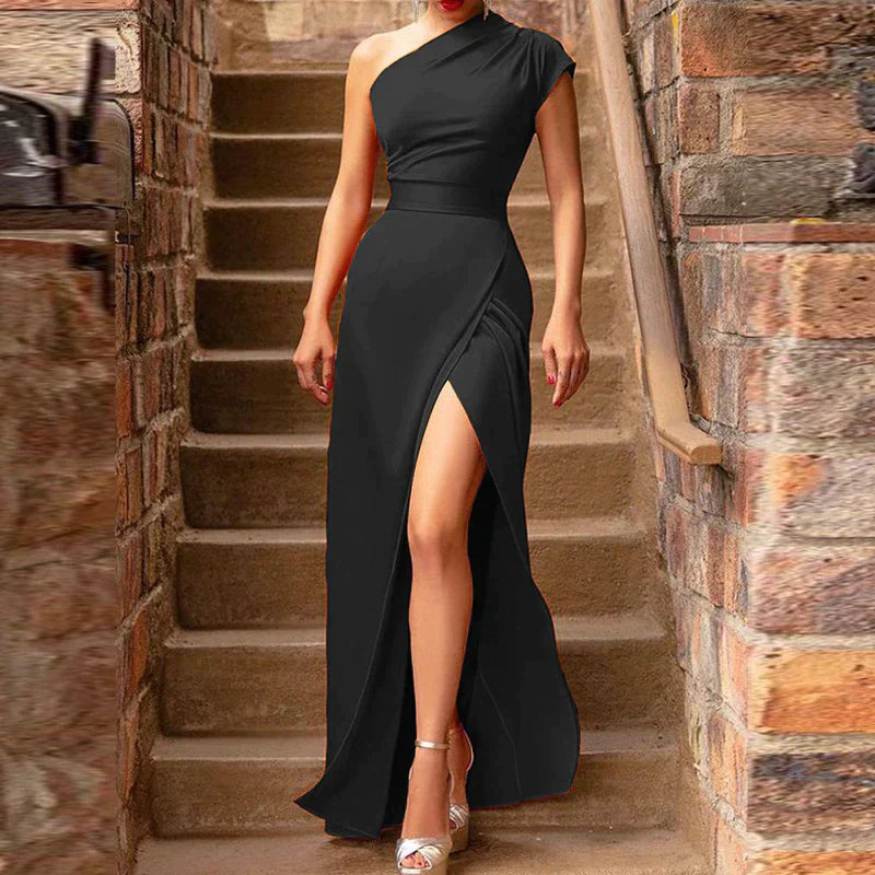 Women's One Shoulder Maxi Dress | Elegant Asymmetric Silhouette