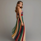 Women's Strapless A-Line Maxi Dress | Effortless Elegant Silhouette