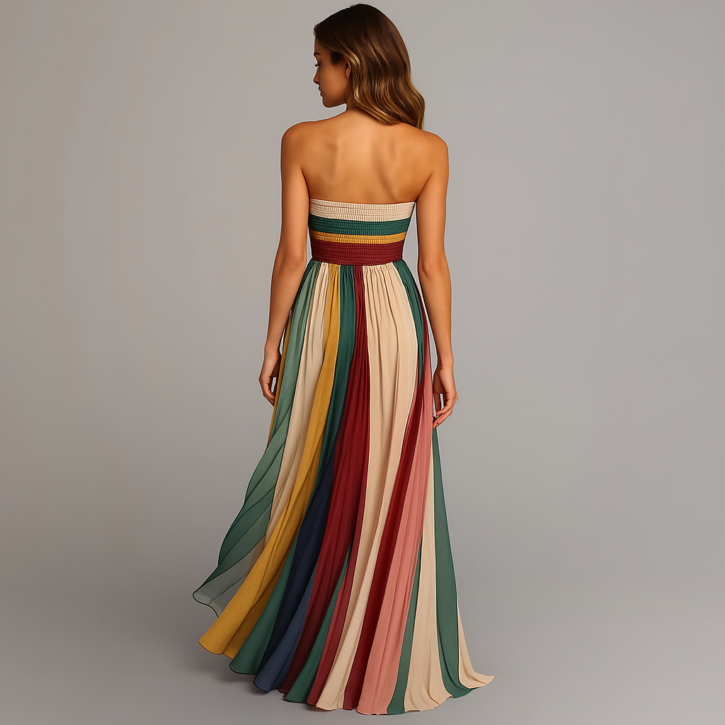 Women's Strapless A-Line Maxi Dress | Effortless Elegant Silhouette