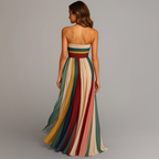 Women's Strapless A-Line Maxi Dress | Effortless Elegant Silhouette