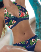 Addie | Women's High Waist Bikini Set with Halter Top