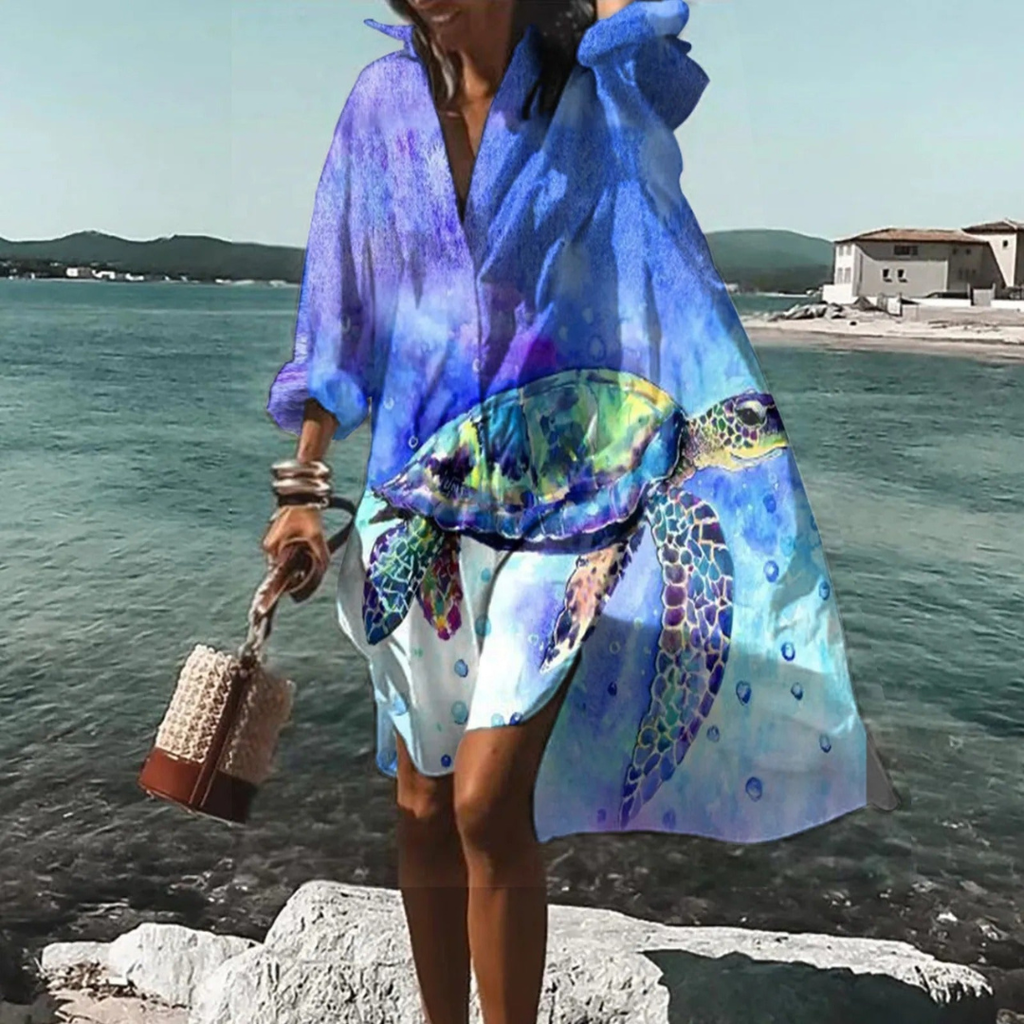 Alicia | Women's Casual Button-Down Shirt Dress