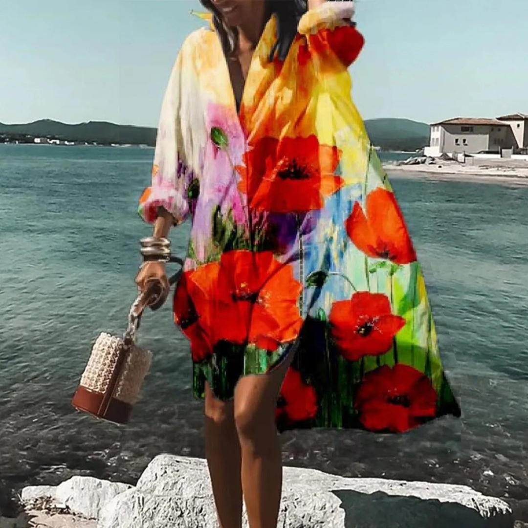 Alicia | Women's Casual Button-Down Shirt Dress