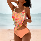 Emmah | Women's One-Piece Swimsuit with Color Block Design