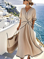 Women's V-Neck Casual Maxi Dress | Relaxed Everyday Elegance