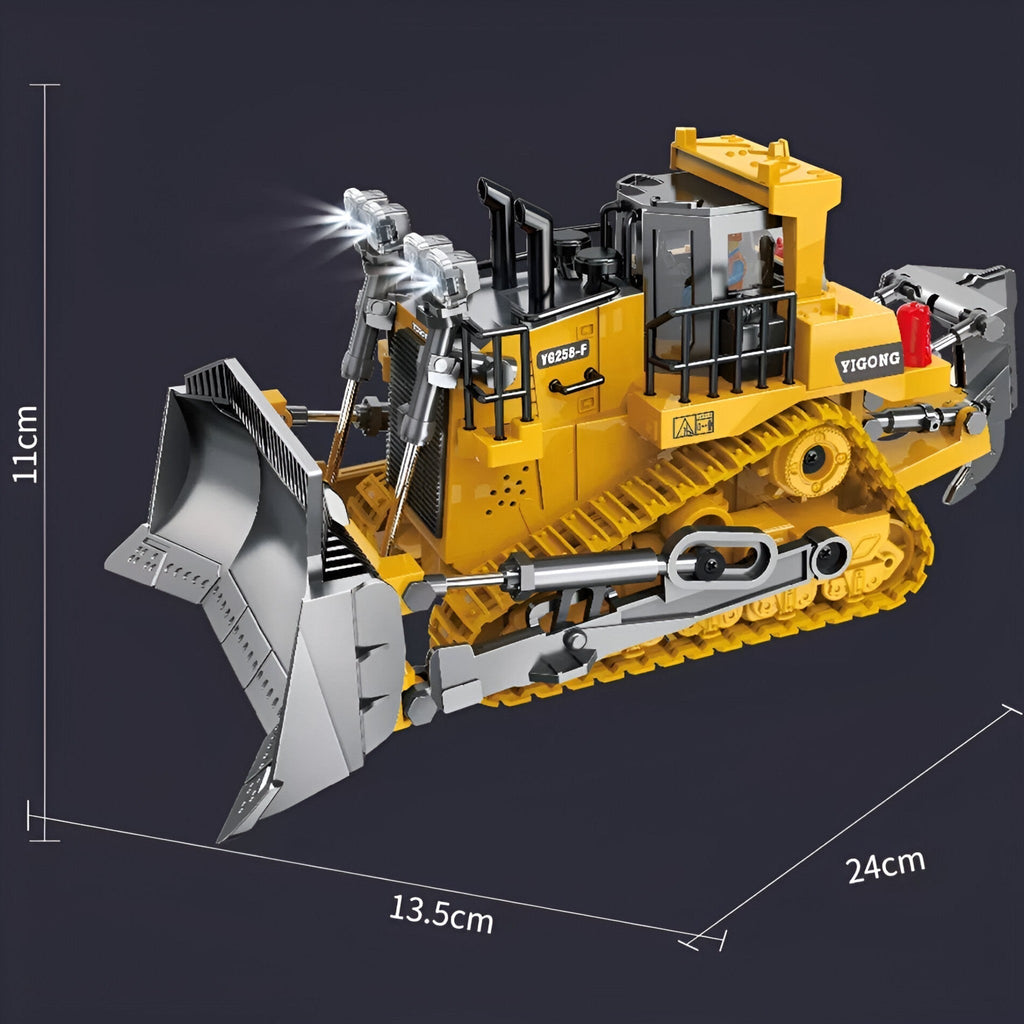Remote Control Construction Vehicle Toy Set with Bulldozer, Excavator and Dump Truck